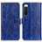 Custodia Portafoglio In Pelle Cover con Supporto K04Z per Sony Xperia 10 IV SO-52C Blu