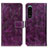 Custodia Portafoglio In Pelle Cover con Supporto K04Z per Sony Xperia 5 III SO-53B Viola