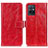 Custodia Portafoglio In Pelle Cover con Supporto K04Z per Vivo iQOO Z6 5G Rosso