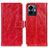 Custodia Portafoglio In Pelle Cover con Supporto K04Z per Vivo Y77e 5G Rosso