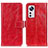 Custodia Portafoglio In Pelle Cover con Supporto K04Z per Xiaomi Mi 12 5G Rosso