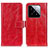 Custodia Portafoglio In Pelle Cover con Supporto K04Z per Xiaomi Mi 14 5G Rosso