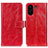 Custodia Portafoglio In Pelle Cover con Supporto K04Z per Xiaomi Poco C65 Rosso