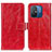 Custodia Portafoglio In Pelle Cover con Supporto K04Z per Xiaomi Redmi 11A 4G Rosso