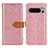 Custodia Portafoglio In Pelle Cover con Supporto K05Z per Google Pixel 8 Pro 5G Rosa