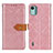 Custodia Portafoglio In Pelle Cover con Supporto K05Z per Nokia C12 Plus Rosa