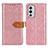 Custodia Portafoglio In Pelle Cover con Supporto K05Z per OnePlus 9RT 5G Rosa