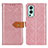 Custodia Portafoglio In Pelle Cover con Supporto K05Z per OnePlus Nord 2 5G Rosa