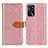 Custodia Portafoglio In Pelle Cover con Supporto K05Z per Oppo A16 Rosa