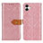 Custodia Portafoglio In Pelle Cover con Supporto K05Z per Samsung Galaxy F04 Rosa