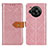 Custodia Portafoglio In Pelle Cover con Supporto K05Z per Sharp Aquos R7s Rosa