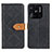 Custodia Portafoglio In Pelle Cover con Supporto K05Z per Xiaomi Redmi 10 India Nero