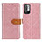 Custodia Portafoglio In Pelle Cover con Supporto K05Z per Xiaomi Redmi Note 10 5G Rosa