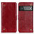 Custodia Portafoglio In Pelle Cover con Supporto K06Z per Google Pixel 6 Pro 5G Rosso