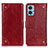 Custodia Portafoglio In Pelle Cover con Supporto K06Z per Motorola Moto E22 Rosso