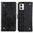 Custodia Portafoglio In Pelle Cover con Supporto K06Z per Motorola Moto G73 5G Nero