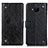 Custodia Portafoglio In Pelle Cover con Supporto K06Z per Nokia C20 Plus Nero