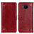 Custodia Portafoglio In Pelle Cover con Supporto K06Z per Nokia C20 Plus Rosso