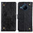 Custodia Portafoglio In Pelle Cover con Supporto K06Z per Nokia X100 5G Nero