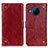 Custodia Portafoglio In Pelle Cover con Supporto K06Z per Nokia X100 5G Rosso