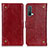 Custodia Portafoglio In Pelle Cover con Supporto K06Z per OnePlus Nord CE 5G Rosso