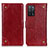 Custodia Portafoglio In Pelle Cover con Supporto K06Z per Oppo A53s 5G Rosso