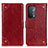 Custodia Portafoglio In Pelle Cover con Supporto K06Z per Oppo A93 5G Rosso