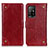 Custodia Portafoglio In Pelle Cover con Supporto K06Z per Oppo A95 5G Rosso