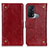 Custodia Portafoglio In Pelle Cover con Supporto K06Z per Oppo Reno5 A Rosso