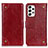 Custodia Portafoglio In Pelle Cover con Supporto K06Z per Samsung Galaxy A23 4G Rosso