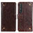 Custodia Portafoglio In Pelle Cover con Supporto K06Z per Sony Xperia 1 III Marrone