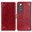 Custodia Portafoglio In Pelle Cover con Supporto K06Z per Xiaomi Mi 10S 5G Rosso