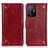 Custodia Portafoglio In Pelle Cover con Supporto K06Z per Xiaomi Mi 11T 5G Rosso