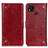 Custodia Portafoglio In Pelle Cover con Supporto K06Z per Xiaomi POCO C3 Rosso