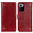 Custodia Portafoglio In Pelle Cover con Supporto K06Z per Xiaomi Poco X3 GT 5G Rosso