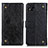 Custodia Portafoglio In Pelle Cover con Supporto K06Z per Xiaomi Redmi 9 Activ Nero