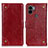 Custodia Portafoglio In Pelle Cover con Supporto K06Z per Xiaomi Redmi A1 Plus Rosso