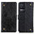 Custodia Portafoglio In Pelle Cover con Supporto K06Z per Xiaomi Redmi K50 5G Nero