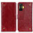 Custodia Portafoglio In Pelle Cover con Supporto K06Z per Xiaomi Redmi K50 Gaming AMG F1 5G Rosso