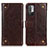 Custodia Portafoglio In Pelle Cover con Supporto K06Z per Xiaomi Redmi Note 10 5G Marrone