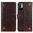 Custodia Portafoglio In Pelle Cover con Supporto K06Z per Xiaomi Redmi Note 10 JE 5G Marrone