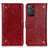 Custodia Portafoglio In Pelle Cover con Supporto K06Z per Xiaomi Redmi Note 11 Pro 4G Rosso