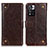 Custodia Portafoglio In Pelle Cover con Supporto K06Z per Xiaomi Redmi Note 11 Pro+ Plus 5G Marrone