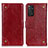 Custodia Portafoglio In Pelle Cover con Supporto K06Z per Xiaomi Redmi Note 11S 4G Rosso