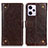 Custodia Portafoglio In Pelle Cover con Supporto K06Z per Xiaomi Redmi Note 12 Explorer Marrone