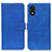 Custodia Portafoglio In Pelle Cover con Supporto K07Z per Huawei Honor X5 Blu