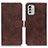 Custodia Portafoglio In Pelle Cover con Supporto K07Z per Nokia G60 5G Marrone