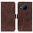 Custodia Portafoglio In Pelle Cover con Supporto K07Z per Nokia X100 5G Marrone