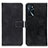 Custodia Portafoglio In Pelle Cover con Supporto K07Z per Oppo A16 Nero