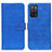 Custodia Portafoglio In Pelle Cover con Supporto K07Z per Oppo A53s 5G Blu